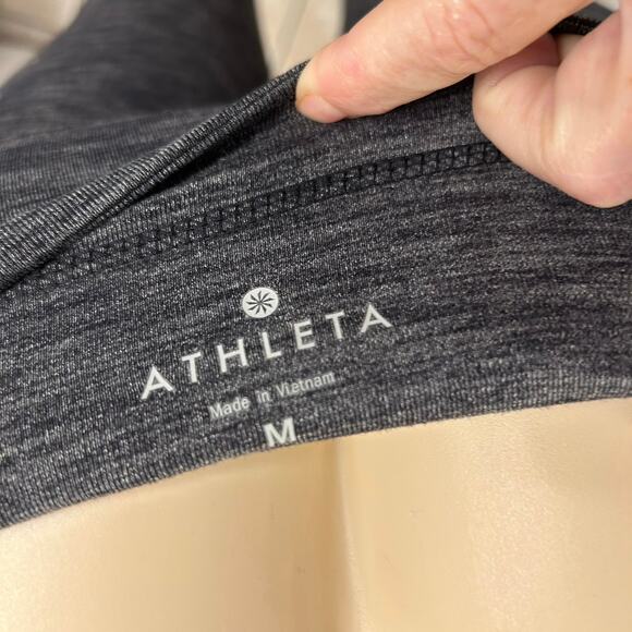 Athleta Workout Set Teal Tank & Gray Leggings med Activewear Outfit athleisure - Picture 3 of 4